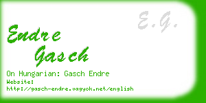 endre gasch business card
